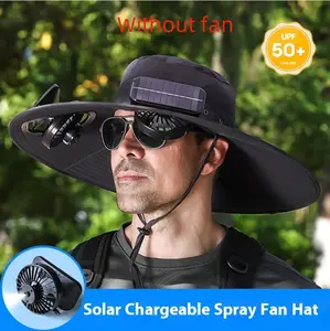 Powered Outdoor Cooling Fan Hat, Sun Protection Hat with Solar Fan,suitable for outdoor work, sports, camping, hiking, beach, farm