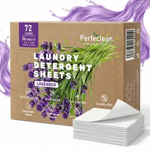Laundry Detergent Sheets-Lavender scent , Travel Eco-friendly 72 Loads Clothes Washing Detergent Sheets Plastic-Free Washer Strips, Liquidless Laundry Strips Tablet