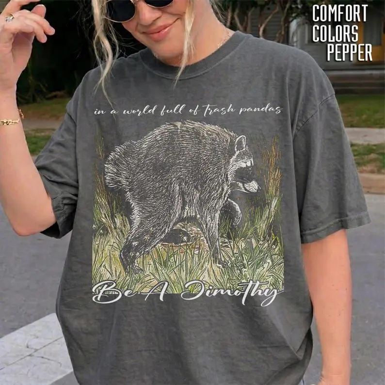 Comfort Colors® Jimothy Raccoon Viral Shirt, Famous Seattle Raccoon Shirt, Short King Jimothy Tee. Cute Trash Panda Shirt, Cute Baby Raccoon