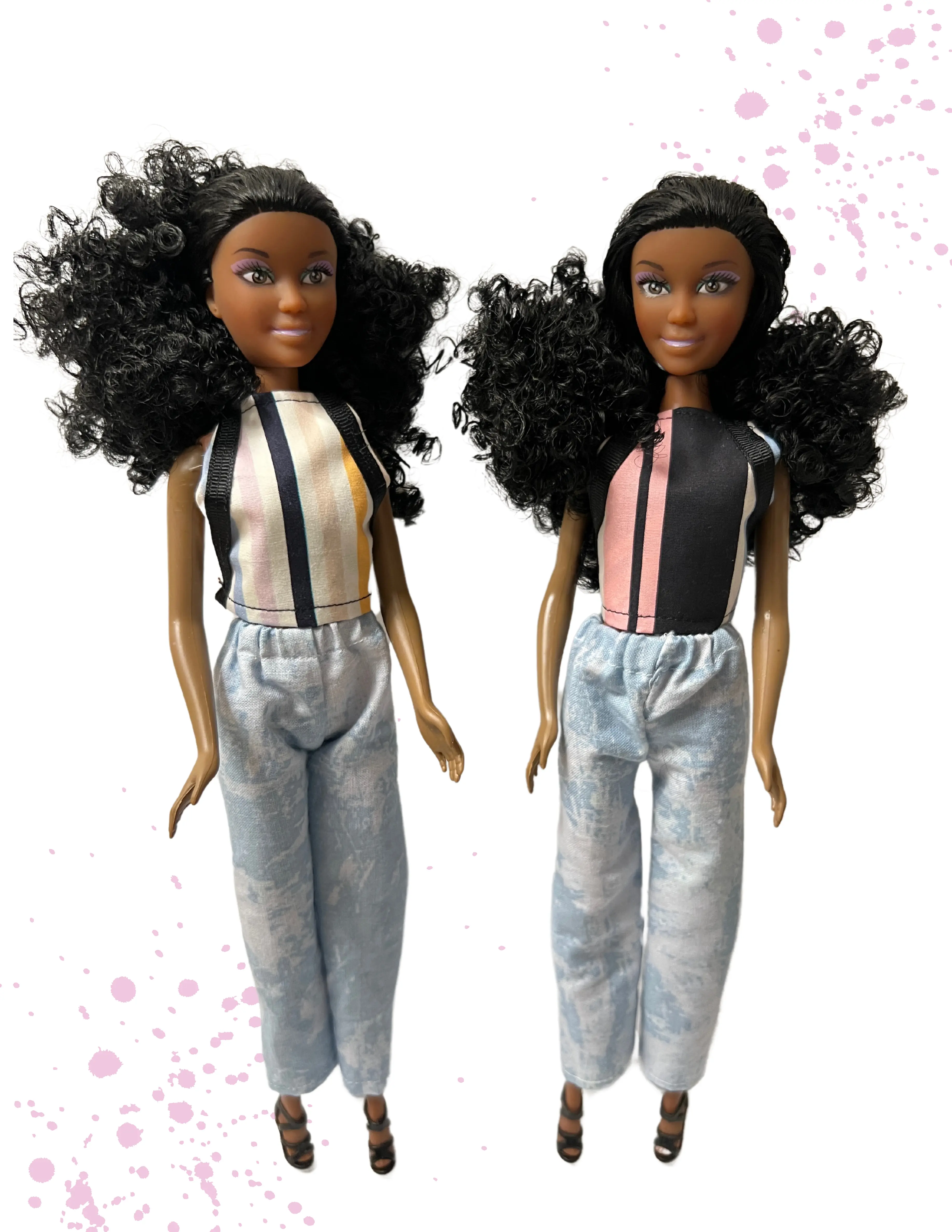 2-Pack Best Friend Fashion Dolls with Matching Denim Outfits, Doll