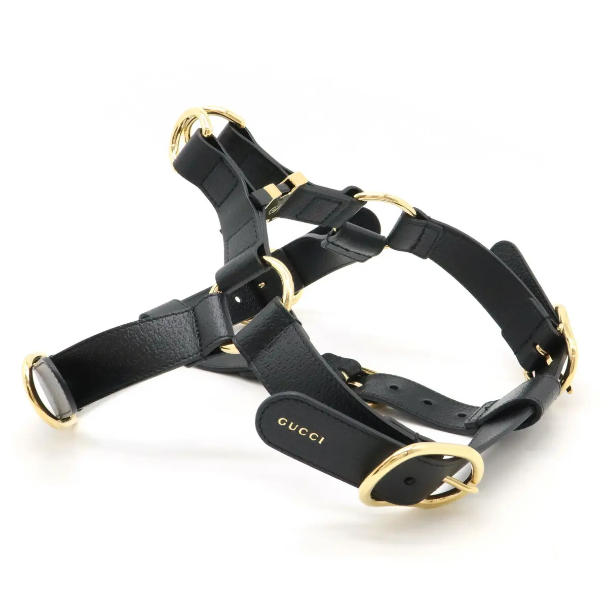 Pre-owned GUCCI Calfskin Small Leather Goods Leather Pet Harness