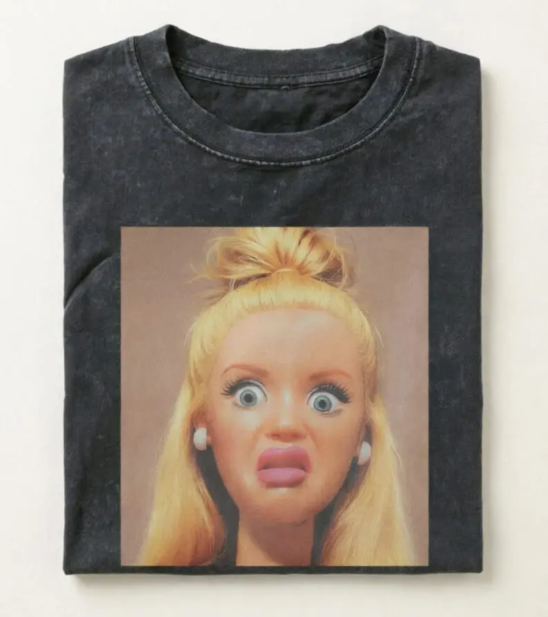 Shocked Doll Funny Meme Shirt, Disgusted Doll Sarcastic Ironic Shirt, Unhinged Shirts, Women Funny Tee