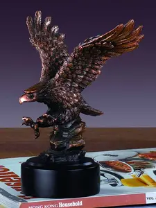 212 MAIN Bronze Round Hunting Eagle Sculpture - Home Decor Statue, Interior Decoration Accessories, Bronze Decoration for Indoor Display