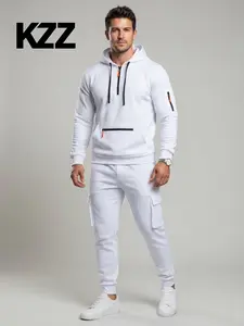 KZZ Men's Winter Fleece Lined Casual Set Loose Fit Sporty Multi-Pocket Workwear Warm Long Sleeve Jacket & Pants for Cold Weather Clothes Matching christmas gifts for him Activewear Athletic men's sweatsuit set SpringStatements Formal