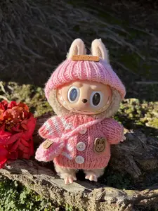 Cozy Knitted Sweater Outfit for Labubu Plush- 17cm (NO DOLL)