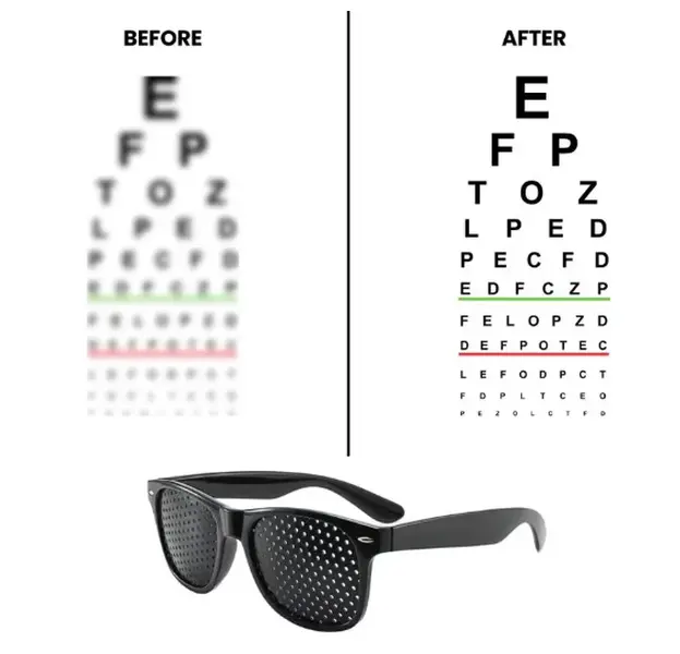 Pinhole Vision Correction Glasses for Men and Women - Clear Vision Guaranteed Modern Bifocals Eyeglass