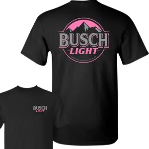 Busch Light - Pink & Black Casual Menswear Stylish Outdoor Shortsleeve Crewneck long sleeve hoodie womenswear