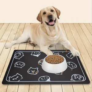 Pet Feeding Mat Waterproof Absorbent Design, 12x20 Inch Size, Durable Easy Clean Surface, Suitable for Dogs & Cats, Pet Accessories