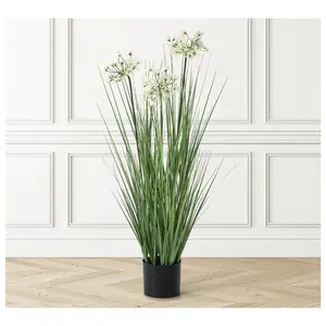 Glitzhome 3.25ft Onion Grass Artificial PlantsIn Pot