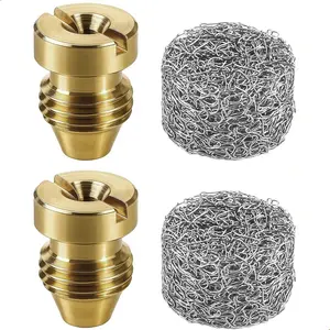 2 Pieces 1.1 mm Foam Cannon Orifice Nozzle and 2 Pieces Foam Maker, Universal Thread Tips for Snow Foam Lance