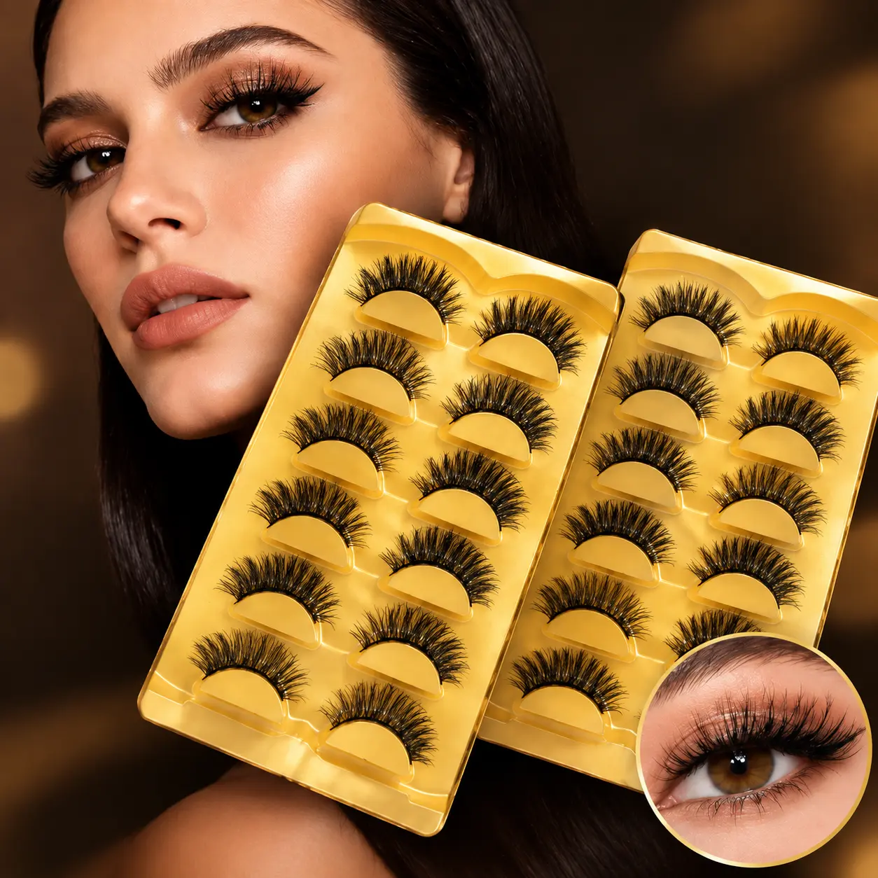 2PCS (10 Pairs) False Eyelashes Set, Lightweight Natural Looking Wispy Volume Lashes, Fake Lashes for Women, Easy to Apply for a Stunning Eye Makeup Look, Perfect Beauty Gift for Birthday, Holidays & Special Occasions