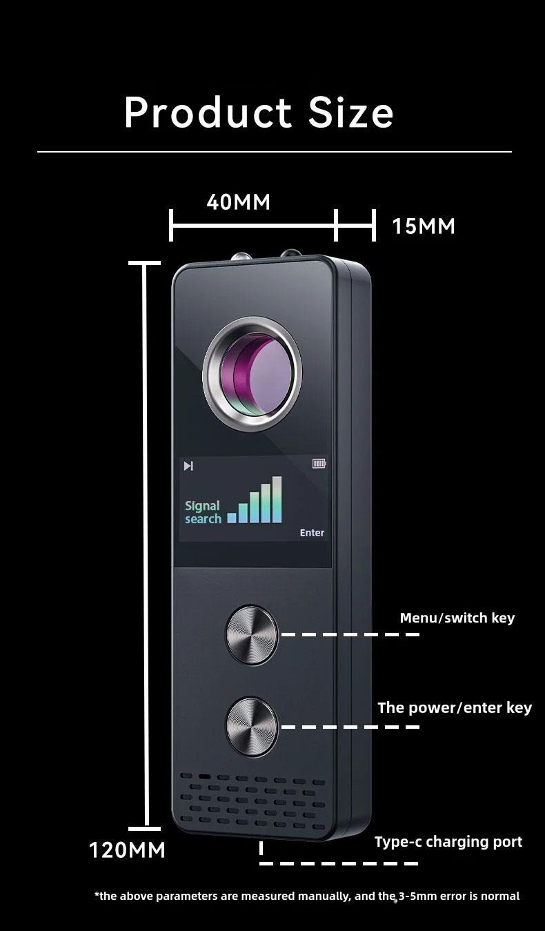 Hidden Camera Detector & Insect Detector Hidden Device Detector for Hidden Cameras, GPS Trackers, Listening Devices and Bugs, Privacy Tool for Hotels, Offices, Airbnb, Bathrooms Electronic Gadgets Safety