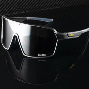 B-001 Sport Glasses High-wrap Shield Semi-rimless Prizm Lens Technology for Urban Cyclists