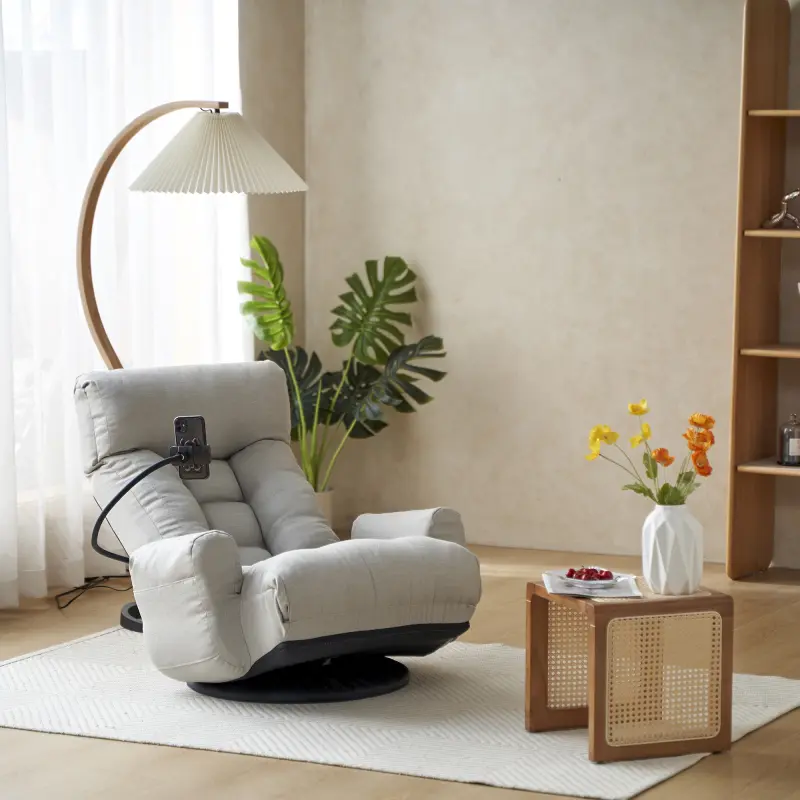 Adjustable head and waist, game , lounge  in the living room, 360 degree rotatable sofa ,Rotatable seat Leisure  deck