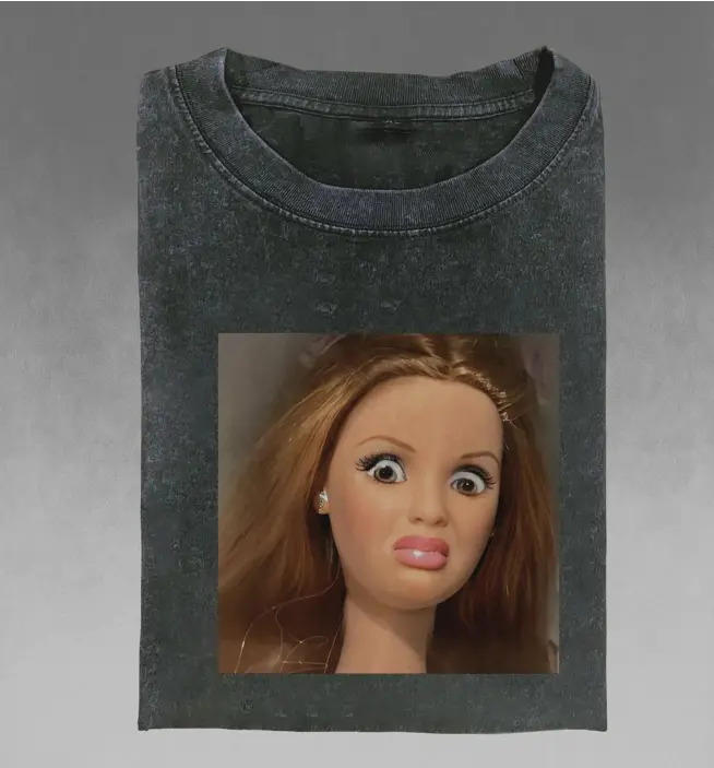 Vintage 90s Doll Face Meme Shirt Trendy, Weird Shirt, Sarcastic, Specific Shirt Graphic Summer Fun Unique Doll Shirt
