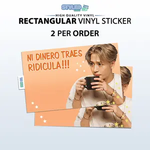 K-POP rectangular vinyl sticker made with high quality vinyl and uv ink outdoorfun