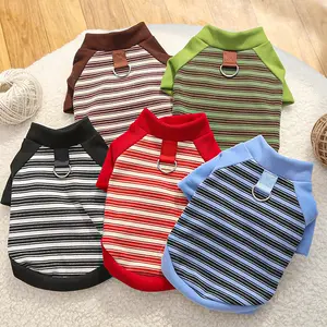 Original Striped Dog New Cat Pet Apparel Cat Clothes Dog Supplies French Bulldog Base Shirt Teddy Cross-Border