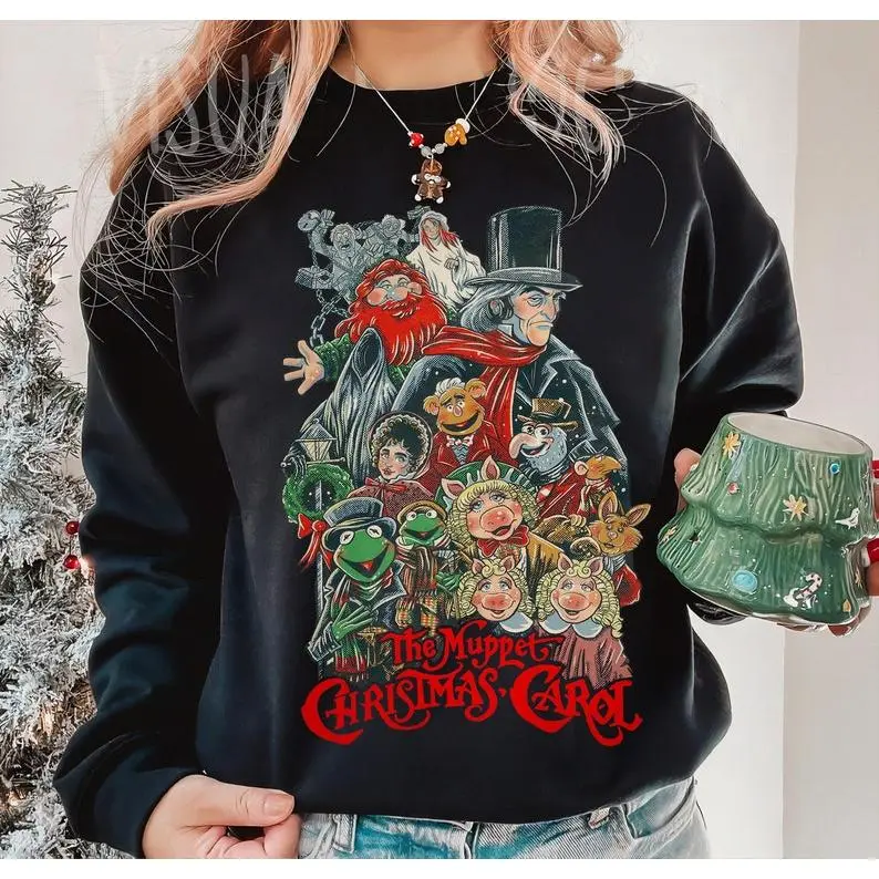 The Muppet Christmas Carol Characters Group Shirt, The Muppets Christmas Sweatshirt, Family Christmas, Holiday