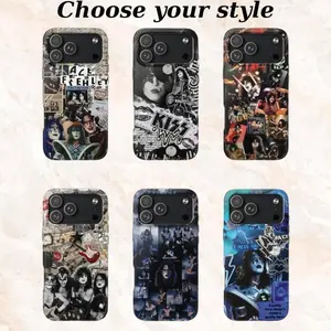 HEARTBROKEN KISS Ace Frehley Phone Case, Rock Legend Tribute Aesthetic, Tough Shockproof Protective Cover, Fan Gift, Compatible with iPhone 11-17 Pro Max/Plus and Samsung Galaxy S23-25