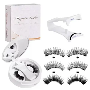 Reusable Magnetic Eyelashes with Applicator, Mind the Upper & Lower Order to Ensure Magnetic Attraction, Natural Look Lightweight False Eyelashes for Daily Wear