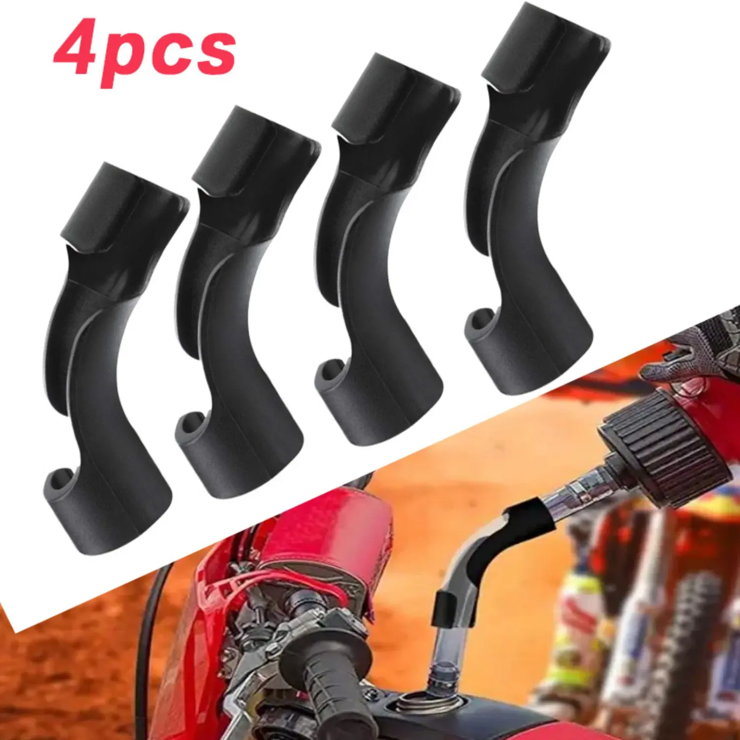 [Tools & Hardware] A Set of 4 Hose Bender for Racing Fuel Tanks,Gas Jugs,and Cans-Compatible with VP,Sportsman,Rural King-Durable Black Plastic,45° Bending Capability