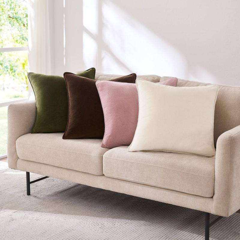 Lush Decor x Chuks Collins Terran Velvet Decorative Pillow Cover 22"x22" Reversible Earthy Hues Soft Velvet Texture All Seasons Home Decor