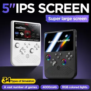 H5 handheld game console, mini portable video game console, 5-inch IPS screen, 34+ mainstream emulators,  64G TF card, a great gift for your boyfriend.