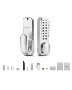 Mechanical Keyless Entry Door Lock With 14-Button Stainless Steel Keypad, Durable Door Knob For Residential Front And Interior Doors, Easy To Install Without Wiring, No Keys Required, Anti-Tamper Security, Weatherproof