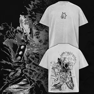 Katsuki Bakugo My Hero Academia Graphic Tee – Dark Anime Streetwear Shirt, My Hero Academia Manga Merch, Vintage Washed Anime T-Shirt, Oversized Otaku Fashion Apparel, Viral Anime Shirt for Men & Women Fans
