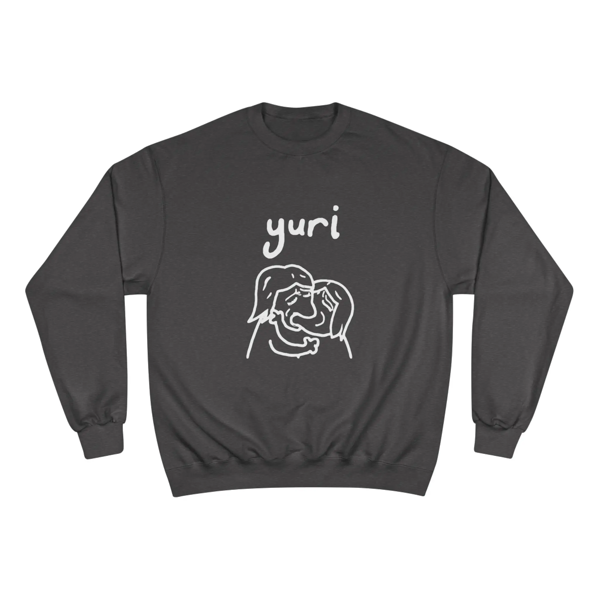 Yuri Line Art Couple Sweatshirt | Lesbian Romance Crewneck