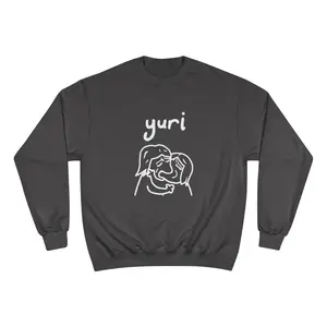 Yuri Line Art Couple Sweatshirt | Lesbian Romance Crewneck