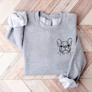 French Bulldog Sweatshirt, Personalized Frenchie Crewneck, Dog Mom Sweater, Bulldog Shirt, Pet Lover Gift, Frenchie Sweatshirt