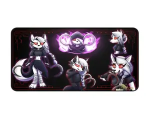 Yeah Im In Heat Loona Helluva Boss Mouse Pad – Anime Wolf Girl Gaming Desk Mat, Non-Slip Rubber Base 4