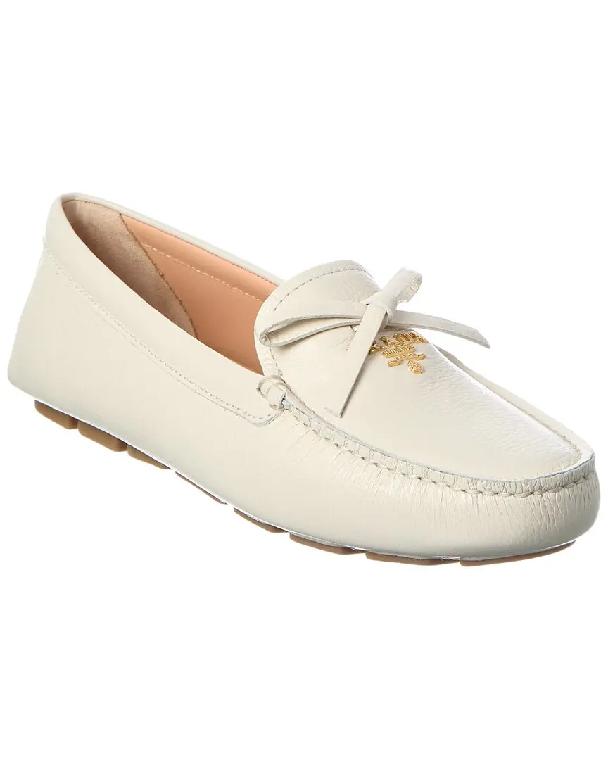 Prada Logo Leather Loafer