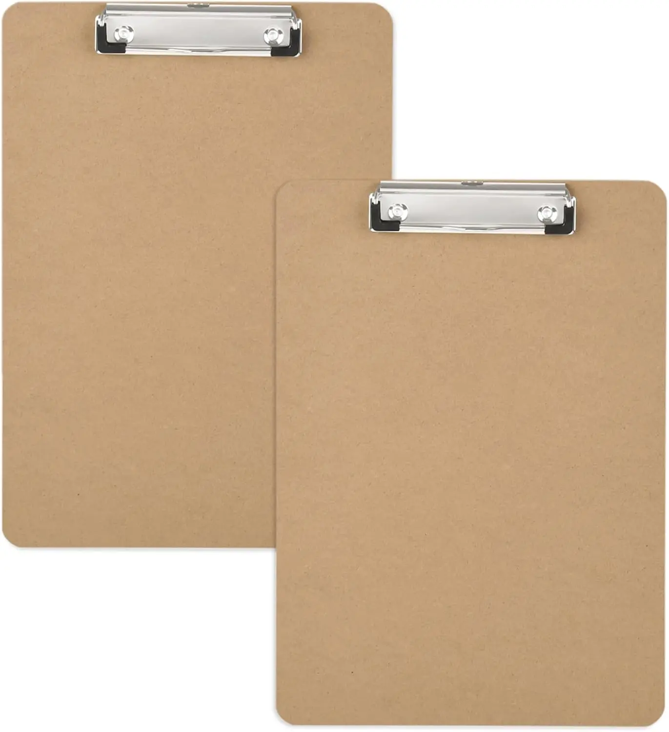 2pcs Hardboard Office Clipboards, Letter Size Clipboards with Low Profile Clip, Classic Clip Boards, 9 x 12.5 Inch Wooden Clipboards for Office.