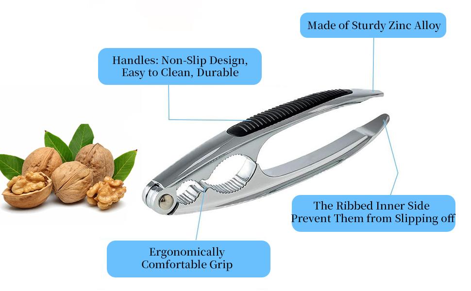 LAKE TIAN Nut Crackers Nutcracker Tool for Nuts Nut Cracker Kitchen Tool Seafood Sheller Clip Tool Kitchen Utensils Pecan Nut, Hazelnuts, Almonds Brazil Nuts Or Other Nuts