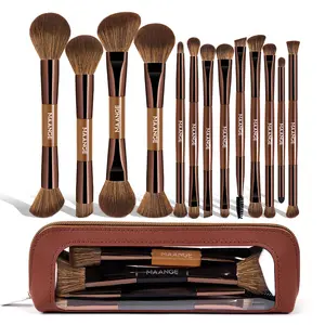 MAANGE 13Pcs Makeup Brush Set with Storage Bag,Beginner-Friendly Makeup Tool Set,Professional Multifunctional Makeup Brushes Kit for Liquid Foundation, Cream, Powder Makeup for Women, Travel & Daily Use#Summervibes