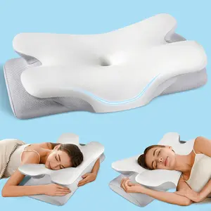 Pillow for  Sleeping, Cooling  Contour Side Sleeper Pillow for  Support, Odorless Soft Memory   Bed Rest Pillow for   Sleeper, Grey