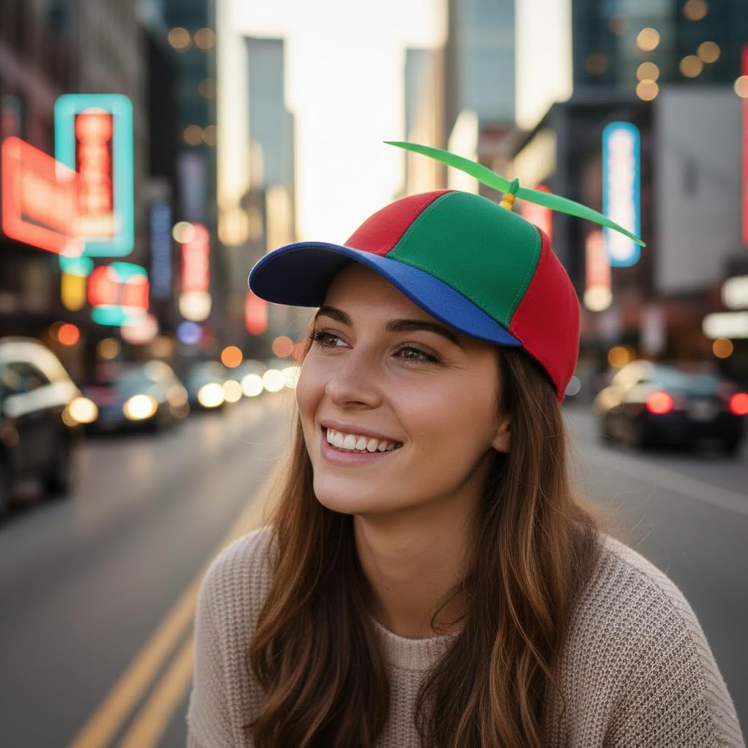 Colorful Propeller Hat Baseball Cap: Funny Adjustable Helicopter Cap Propeller Hat Adult Snapback Baseball Hat