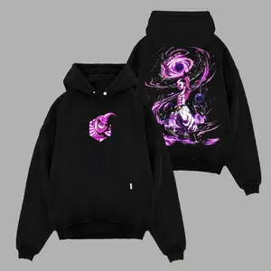 Vintage Majin Buu Washed Anime T-Shirt, Oversized Streetwear Retro Shirt, Heavy Cotton Gift for DBZ & Anime Fans