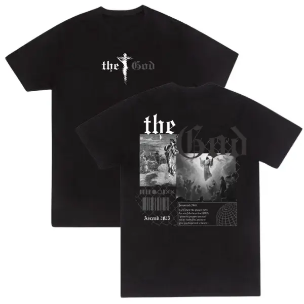Graphic Jesus tee Casual Classic Cotton Fashion Shirt Top