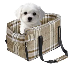 Center Console Pet Booster for Small Dogs | Portable Travel Restraint with Soft Washable Cushion & Safety Tether - Supports Pets Up to 13 lbs