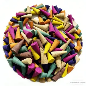 Premium Mixed Incense Cones 88/188pcs, Soft Cotton Scent, Non-Irritating, Ideal for Home and Yoga, Meditation Aid, Bathroom Deodorizer