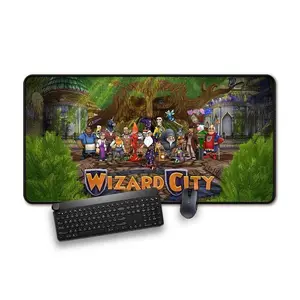 Wizard City Gaming Mousepad - Medium, Large and Extra Large Sizes - Anti-Slip Rubber Base Anime Desk Pad