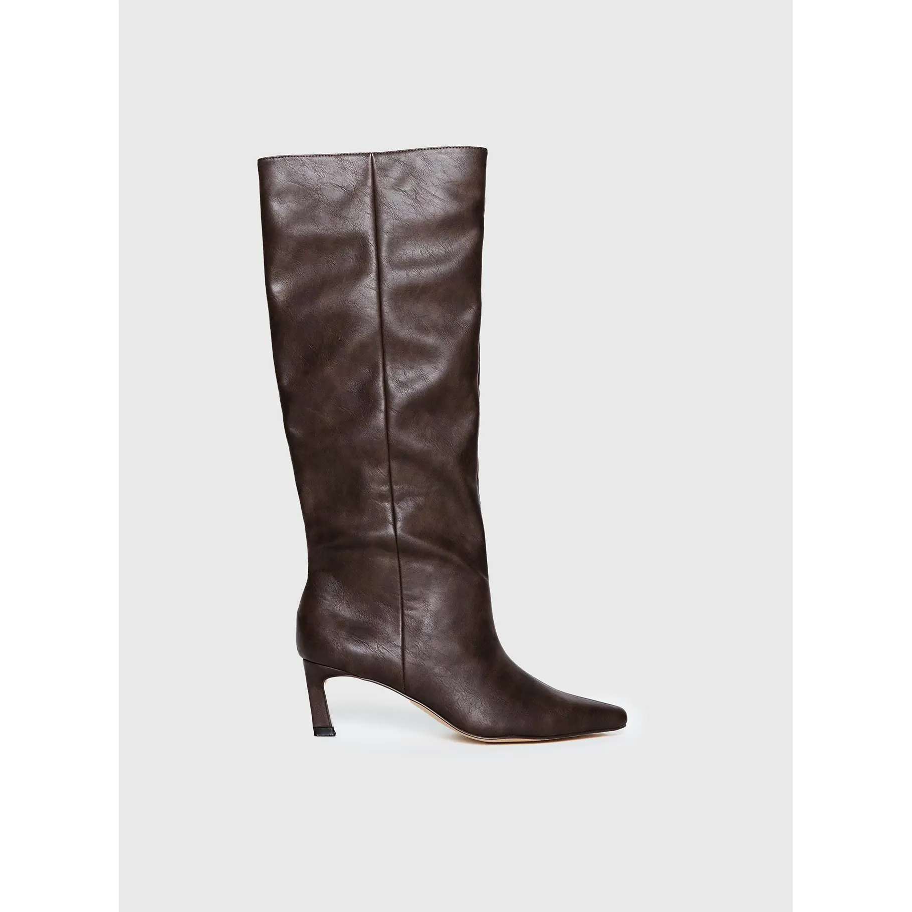 Aminah Knee High Boots Charcoal