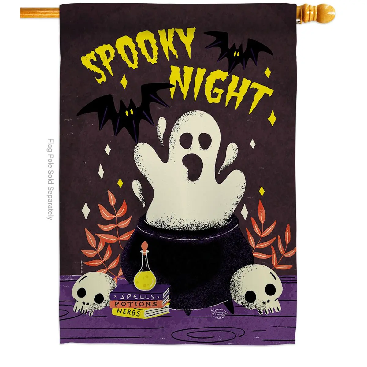 Ornament Collection H192219-BO 28 x 40 in. Spooky Night House Flag with Fall Halloween Double-Sided Decorative Vertical Flags Decoration Banner Garden Yard Gift