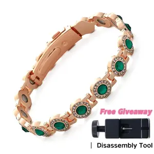 T Magnetic bracelet for women,adjustable in length with a secure clasp,featuring high-quality multi-facet crystal inlaysChristmas Gift