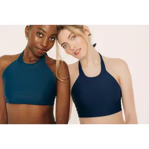 Women's Reversible Halter Top - Teal/Navy