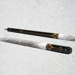 EVO CROWN POOL CUE - ROYAL BLACK - WHITE LEATHER WRAP