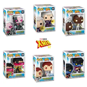 X-Men ’97 Complete Wave Set of 6 Funko Pop! Vinyl Figures – Magneto #1537, Storm #1539, Jubilee #1536, Nightcrawler #1538, Gambit Genosha Battle #1540 & Bastion Nimrod #1541 – Marvel Animated Series Collectible Set